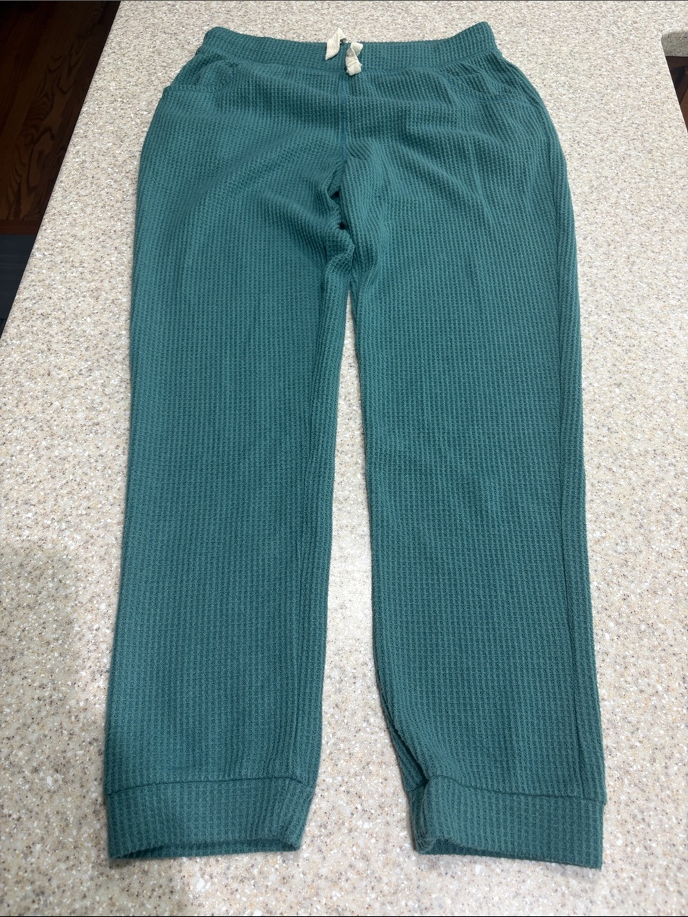 Cat & Jack size xl green waffle knit jogger pants
